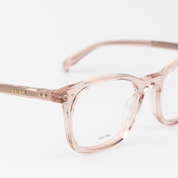 Celine THIN Women Eyeglasses Shiny Rose Demo Square CL50058I 074 BRAND NEW - Picture 6 of 9